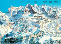 13267297 Berner Oberland Jungfraugebiet Pistenkarte Berner Oberland - Sonstige & Ohne Zuordnung