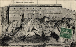 CPA Belfort Beffert Beffort Territory Of Belfort, Castle And The Lion - Other & Unclassified