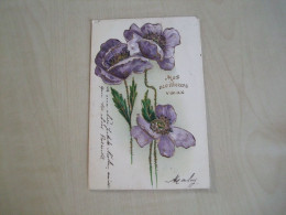 Carte Postale Ancienne En Relief 1905MES MEILLEURS VOEUX Renoncules - Nouvel An