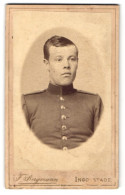 Fotografie F. Bergmann, Ingolstadt, Junger Soldat In Uniform  - Anonieme Personen