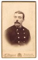 Fotografie H. Dargent, Bruxelles, Belgischer Soldat In Uniform Rgt. 28 Mit Mustasch  - Anonyme Personen