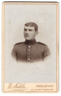 Fotografie E. Feldel, Ingolstadt, Soldat In Uniform Mit Mittelscheitel  - Anonieme Personen