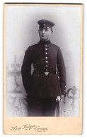 Fotografie Hans Kröger, Flensburg, Junger Soldat In Uniform Mit Bajonett  - Anonymous Persons