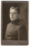 Fotografie Rich. Schiewick, Dresden, Junger Sächsischer Soldat In Uniform Rgt. 177  - Anonieme Personen