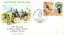 POLYNESIE FDC 1993 150 ANS ARRIVEE DU 1 ER GENDARME - FDC