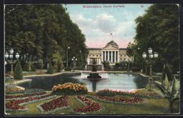 AK Wiesbaden, Neues Kurhaus Mit Teich  - Wiesbaden