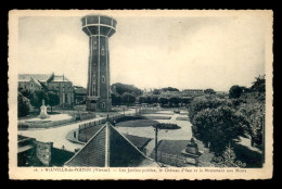 86 - NEUVILLE-DE-POITOU - LE CHATEAU D'EAU - LES JARDINS ET LE MONUMENT AUX MORTS - Neuville En Poitou