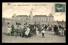 59 - MALO-LES-BAINS - ANE ATTELE SUR LA PLAGE ET LE CASINO - Malo Les Bains