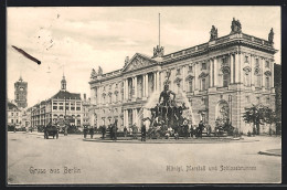 AK Berlin, Königl. Marstall Und Schlossbrunnen  - Mitte