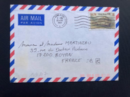 LETTRE Par Avion Pour La FRANCE TP FLAGSTAFF HOUSE S1.70 OBL.MEC.25 APR 1987 HONG KONG - Lettres & Documents