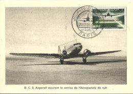 8446  Cartes Maximum - DC3 Aéropostale De Nuit - 1950-1959