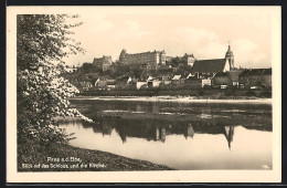 AK Pirna /Elbe, Ortsansicht Mit Schloss Und Kirche  - Pirna