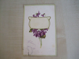 Carte Postale Ancienne En Relief 1907 VIOLETTES - Bloemen