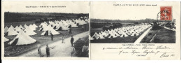 25  Camp Du Valdahon -  Carte Lettre Militaire Double  - Partie Sud Est Et Ligne Du Chemin De Fer - Tentes -cuisines Et - Other & Unclassified