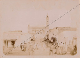 1891 Photo Afrique Algérie Rue De La Mosquée à Laghouat Souvenir Mission Géodésique Militaire Boulard - Gentil 18x13cm - Old (before 1900)