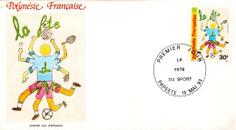 POLYNESIE FDC 1993 LA FETE DU SPORT - FDC