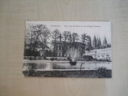 Carte Postale Ancienne 1916 TOURNAI Une Vue Du Parc Et Des Cinq Clochers - Doornik
