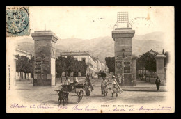 ALGERIE - BLIDA - PORTE D'ALGER - AFFICHE ANNONCANT JEAN COQUELIN DANS LE BOURGEOIS GENTILHOMME LE 21/10/1903 - Blida