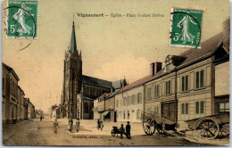 80 VIGNACOURT - Eglise & Place Godard Dubuc. - Vignacourt