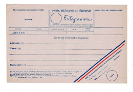 Formule Neuve De Dépôt Télégramme 1939 Spécifique Pour Les Militaires Avec Taxe Fixe De 4 Francs (petits Plis) TTB - Telegraph And Telephone