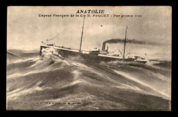 BATEAUX - PAQUEBOT - ANATOLIE - VAPEUR FRANCAIS DE LA  CIE N. PAQUET - Dampfer
