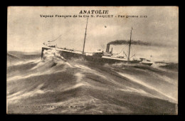 BATEAUX - PAQUEBOT - ANATOLIE - VAPEUR FRANCAIS DE LA  CIE N. PAQUET - Paquebots