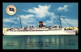 BATEAUX - PAQUEBOT - S.S QUEEN OF NASSAU - Dampfer