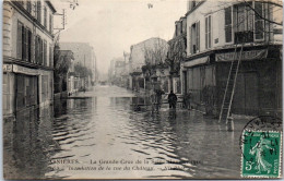 92 ASNIERES - Rue Du CHATEAUlors De L'inondation De 1910 - Asnieres Sur Seine