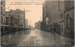 92 ASNIERES - Av Des Grisillons & Marche (crue 1910) - Asnieres Sur Seine