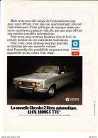 Feuillet De Magazine Chrysler 1973 - Coches