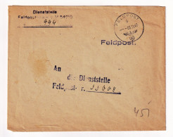 WW2 Feldpost 1943 Dienststelle Deutschland Allemagne Poste Militaire - Feldpost 2da Guerra Mundial