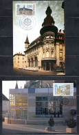 FRANCE FRANCIA 1990 EUROPA CEPT POST OFFICES COMPLETE SET SERIE COMPLETA MAXI MAXIMUM CARD CARTE - 1990-1999