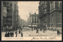 AK Hamburg, Grosse Johannisstrasse Mit Passanten  - Mitte