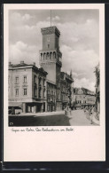 AK Sagan Am Bober, Rathausturm Am Markt  - Schlesien
