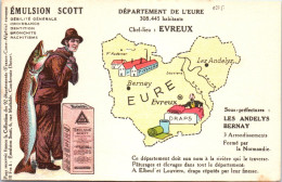 27 Carte Du Departement De L'eure (Ed Scott) - Otros & Sin Clasificación