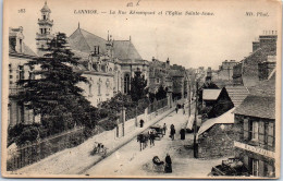 22 LANNION - La Rue Kerampont Et Eglise Ste Anne  - Lannion