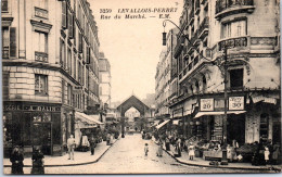 92 LEVALLOIS PERRET - La Rue Du Marche  - Levallois Perret