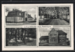 AK Wallendorf-Luppe, Gasthaus Zur Bergschenke Aussen Und Innen, Garten, Bahnhof  - Sonstige & Ohne Zuordnung