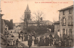 86 COULOMBIERS - Le Bourg Et La Route Nationale  - Autres & Non Classés