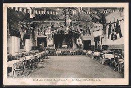 AK Rossleben A. U., Gasthaus Zum Hirsch, Ballsaal  - Rossleben