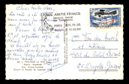 1ERE LIAISON POSTALE PAR AVION PARIS LE MANS ST-NAZAIRE - 17 AOUT 1918 - 0.25F - N°1565  SEUL SUR CARTE POSTALE  - Brieven En Documenten