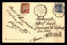 CARTE TAXEE - 1 TIMBRE TAXE A 30 CENTIMES SUR CARTE D'ITALIE ENVOYEE A MARSEILLE - 1859-1959 Briefe & Dokumente