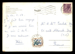 CARTE TAXEE - 1 TIMBRE TAXE A 0,30 FRANCS SUR CARTE D'ITALIE ENVOYEE A DRAP (ALPES-MARITIMES) - 1859-1959 Lettres & Documents