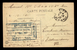 GUERRE 14/18 - CACHET DU 2EME REGIMENT D'ARTILLERIE DE MONTAGNE - DEPOT DE NICE -  VUE AERIENNE PRISE PAR LACROUZE - Guerra Del 1914-18