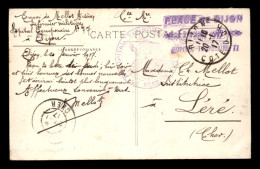 GUERRE 14/18 - CACHET HOPITAL N°77 PLACE DE DIJON 20 JANVIER 1917 - WW I