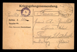 GUERRE 14/18 - CARTE DE FRANCHISE MILITAIRE - LAGER ZOLTAU - KRIEGSGEFANGENENSENDUNG  - Brieven En Documenten