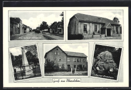 AK Olbersleben, Kölledaer Strasse, Turnhalle, Denkmal, Schule, Turner-Ehrenhain  - Otros & Sin Clasificación