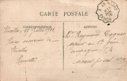 N° 2466 W -cachet Convoyeur -Nevers à La Roche- 1916- - Spoorwegpost