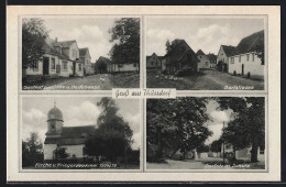 AK Thüssdorf, Gasthof Zur Linde Und Dorfstrasse, Schule  - Sonstige & Ohne Zuordnung