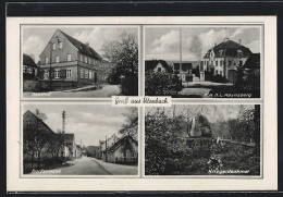 AK Utenbach, R.A.D.L. Kaynsberg, Gasthof, Dorfstrasse, Kriegerdenkmal  - Autres & Non Classés